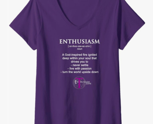 Women's VNeck Tshirt Enthusiasm Definition